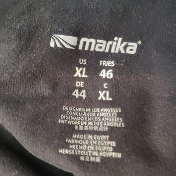 Marika Performance Legging Women XL Jordan Black White Geometric Workout Pants - Picture 11 of 12